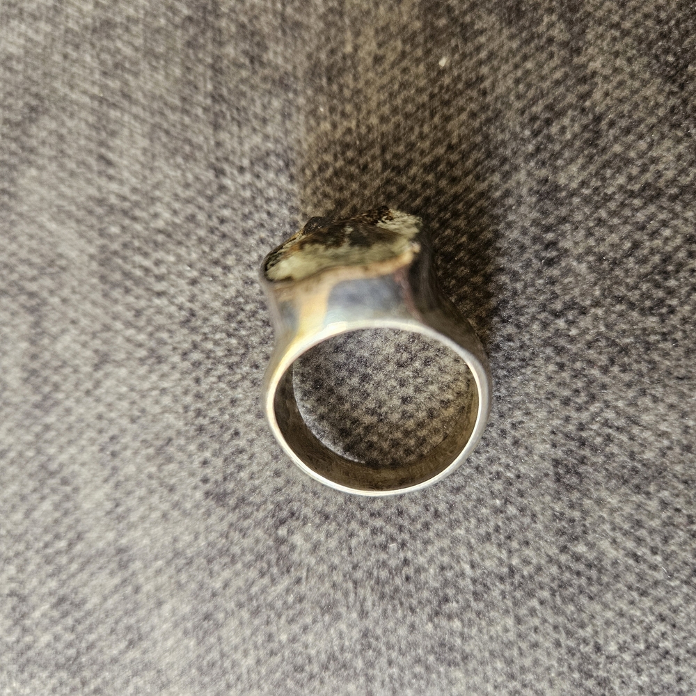 Silver Geometric Ring - image 2